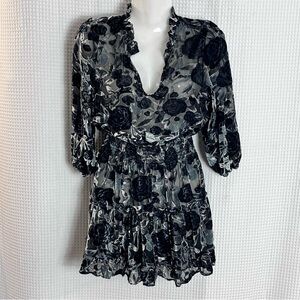 O.p.t ladies Floral Black Mini Dress size XS
